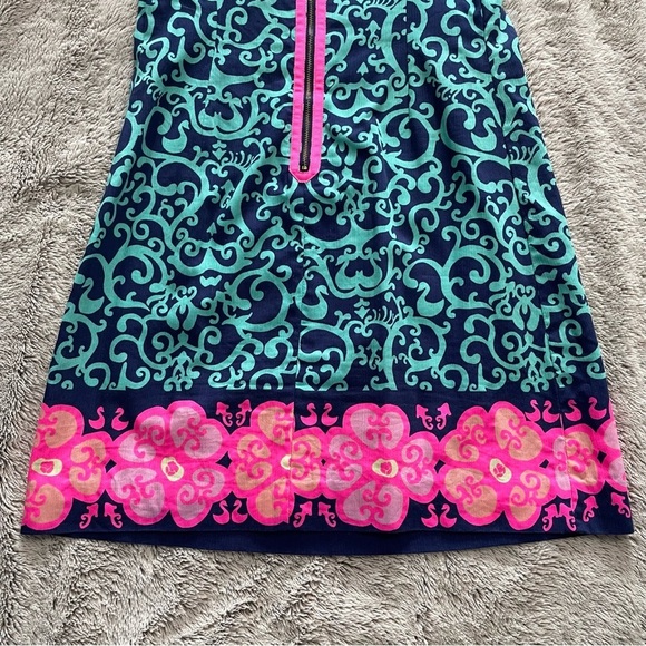 Lilly Pulitzer Hopping Delia Strapless Dress Hot Pink Blue Aqua - Picture 14 of 16